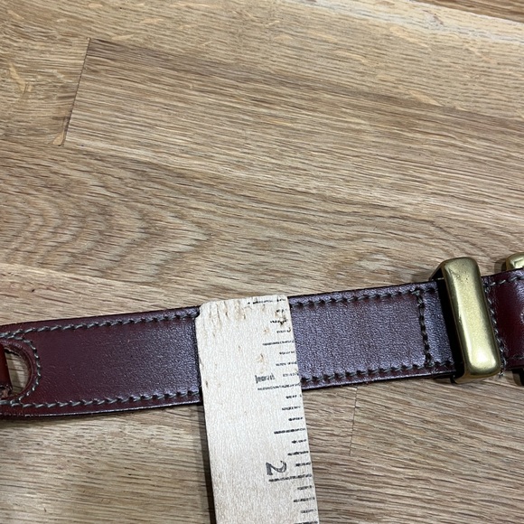 VINTAGE FOSSIL BROWN SEGMENTED BRIDLE LEATHER BELT#BT7025 WOMEN’S SIZE LARGE - Picture 13 of 15